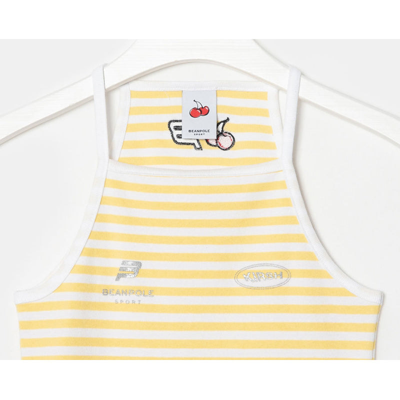 KIRSH x Beanpole Sport - Stripe Halter Neck - Yellow