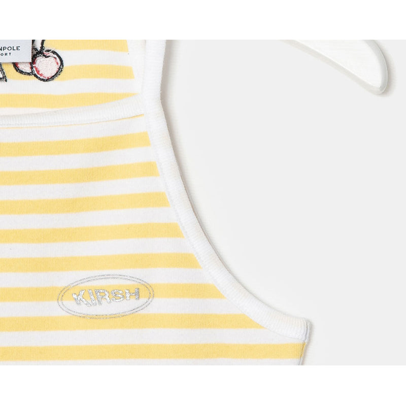 KIRSH x Beanpole Sport - Stripe Halter Neck - Yellow
