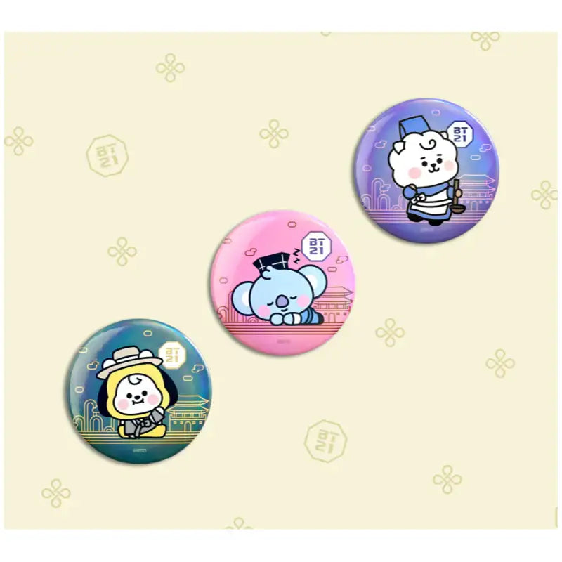 Monopoly x BT21 - Can Badge - Hanbok - Monopoly - Badges - Harumio