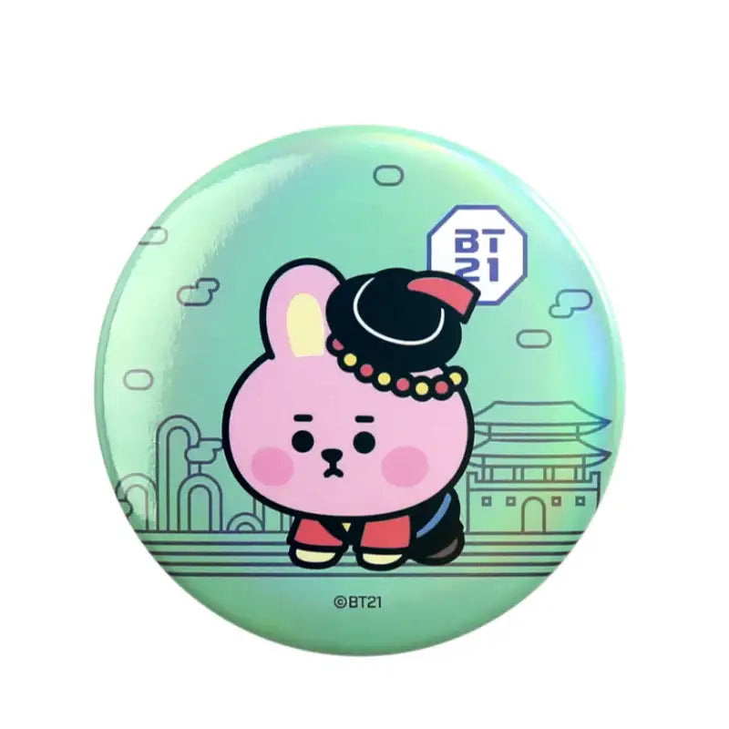 Monopoly x BT21 - Can Badge - Hanbok - Monopoly - Badges - Harumio