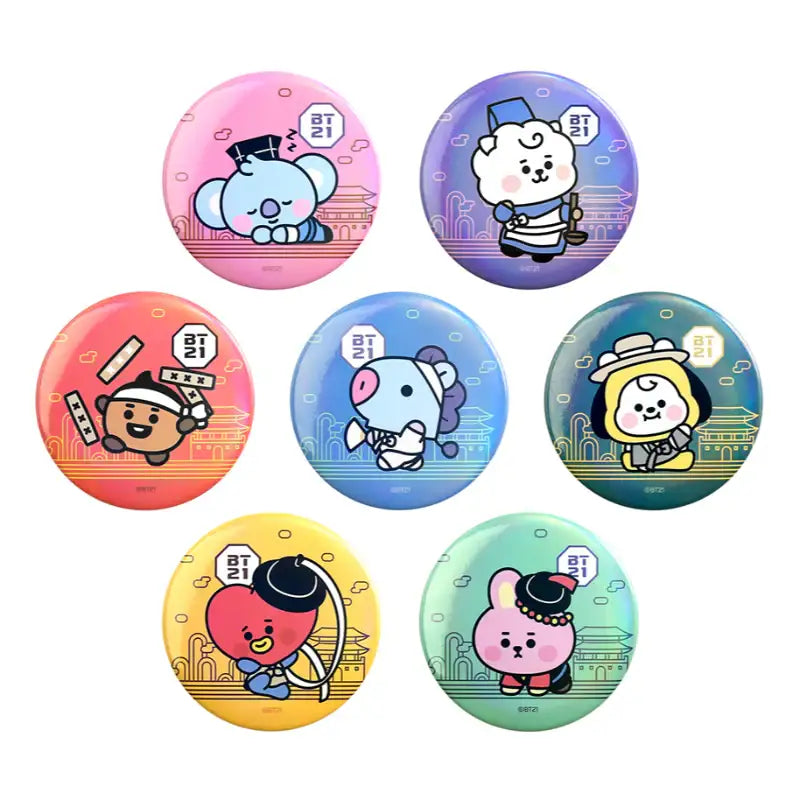 Monopoly x BT21 - Can Badge - Hanbok - Monopoly - Badges - Harumio