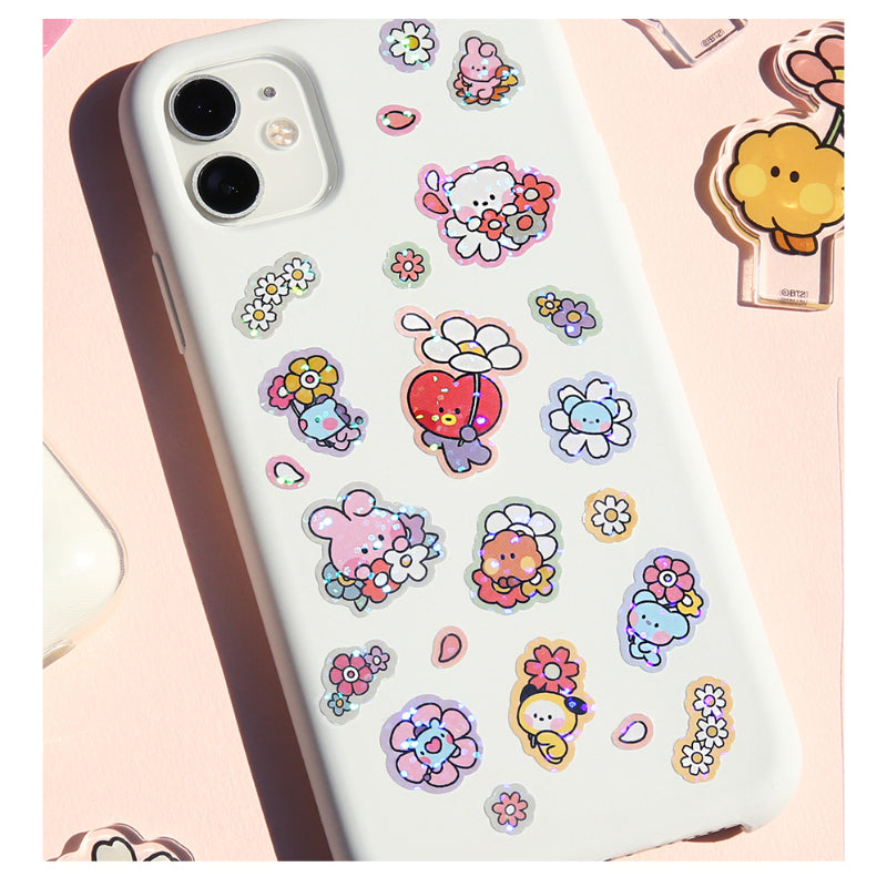 Monopoly x BT21 - Minini Hologram Sticker - Happy Flower