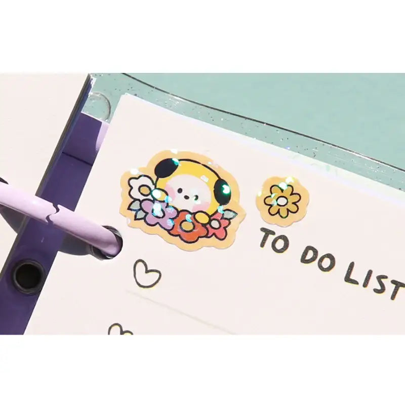 Monopoly x BT21 - Minini Hologram Sticker - Happy Flower - Monopoly - Hologram Sticker - Harumio