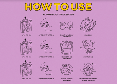 Kakao Friends - TWICE Edition Pin Badges