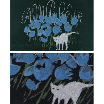 Ambler - Blue Flower Crop Hoodie