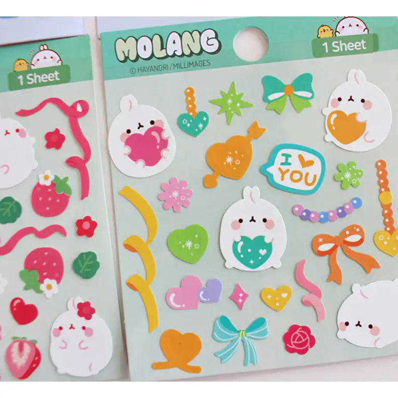 Molang - Diary Deco Stickers - Molang - Decorative Stickers - Harumio