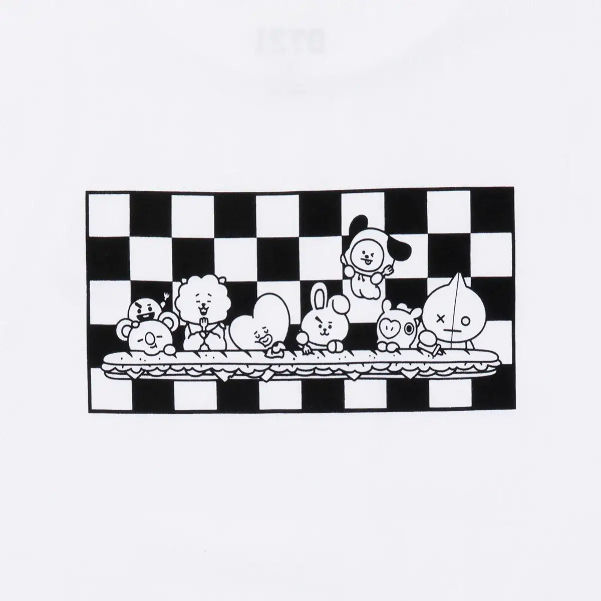 BT21 - Square Graphic Polo T-shirt - BT21 - T-Shirt - Harumio