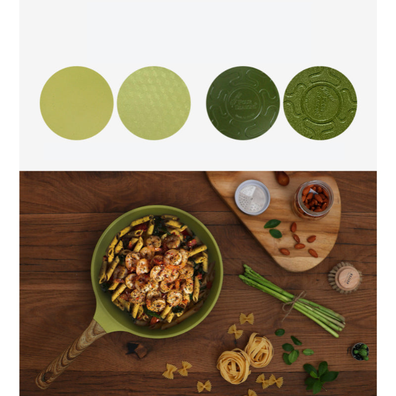 Four Seasons -  Olive Green Wood - Frying Pan