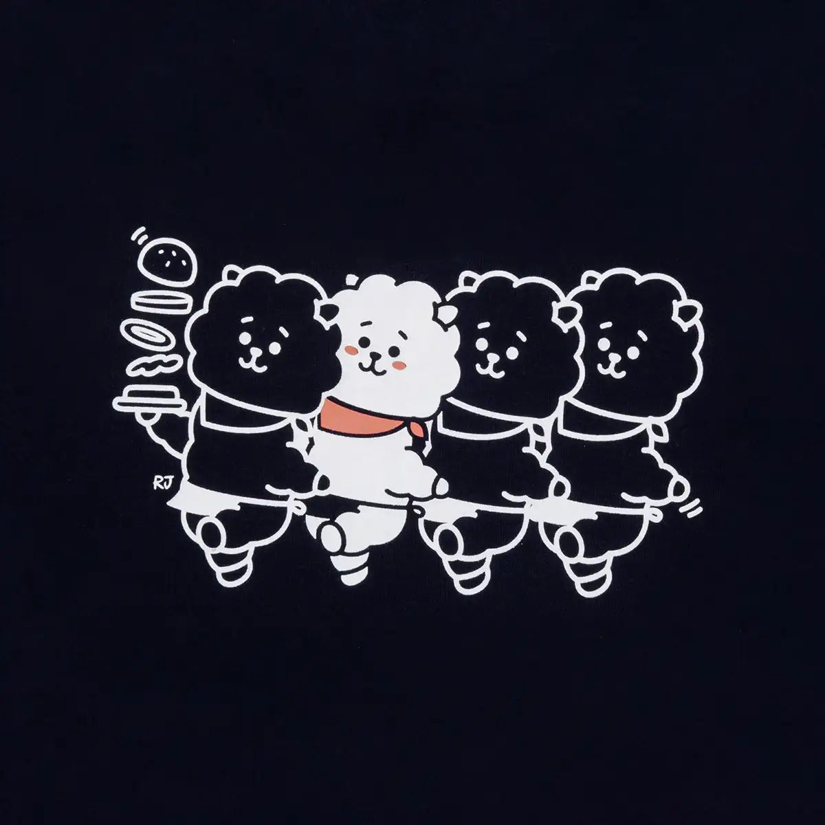 BT21 - BITE - Fast Food - Short Sleeve Polo T-shirt - RJ - BT21 - T-Shirt - Harumio