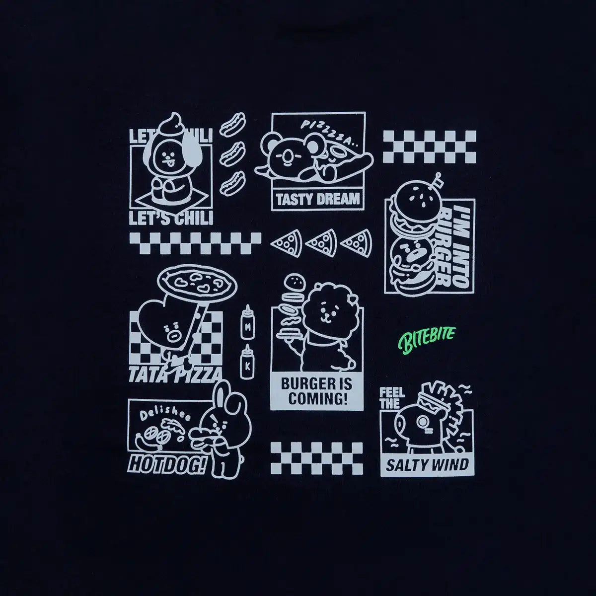 BT21 - BITE - Fast Food - Short Sleeve Polo T-shirt - BT21 - T-Shirt - Harumio