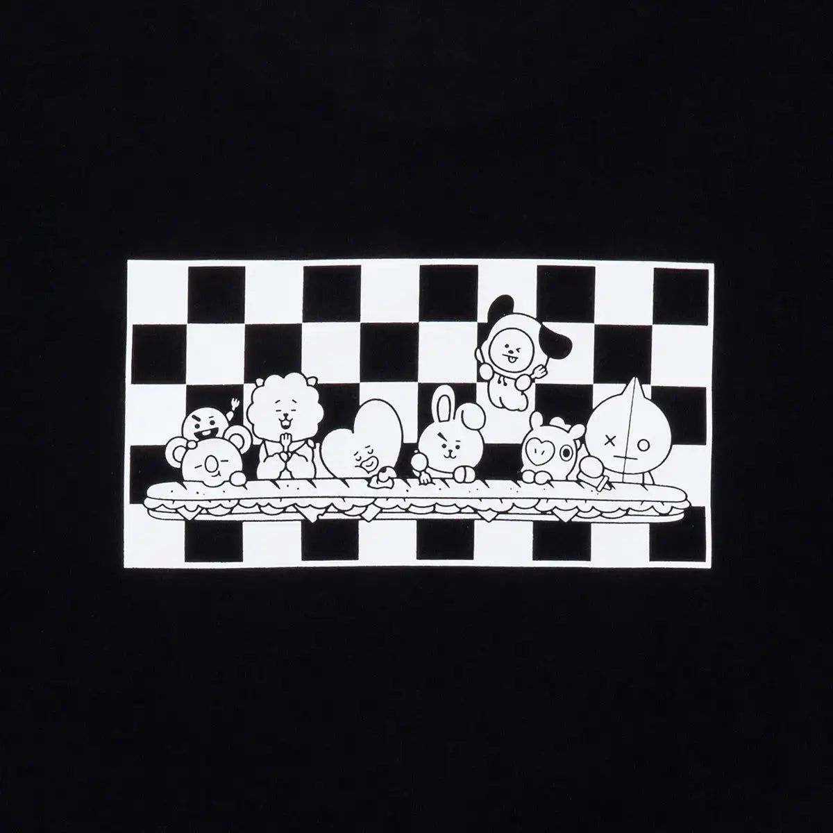 BT21 - Square Graphic Polo T-shirt - BT21 - T-Shirt - Harumio