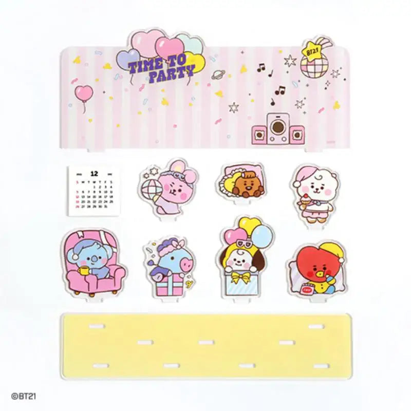 BT21 - Acrylic Stand Calendar Group - Party - BT21 - Accesories - Harumio