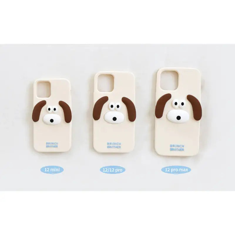 Romane x 10x10 - Brunch Brother Bunny and Puppy Silicone iPhone Case - Romane - Accesories - Harumio