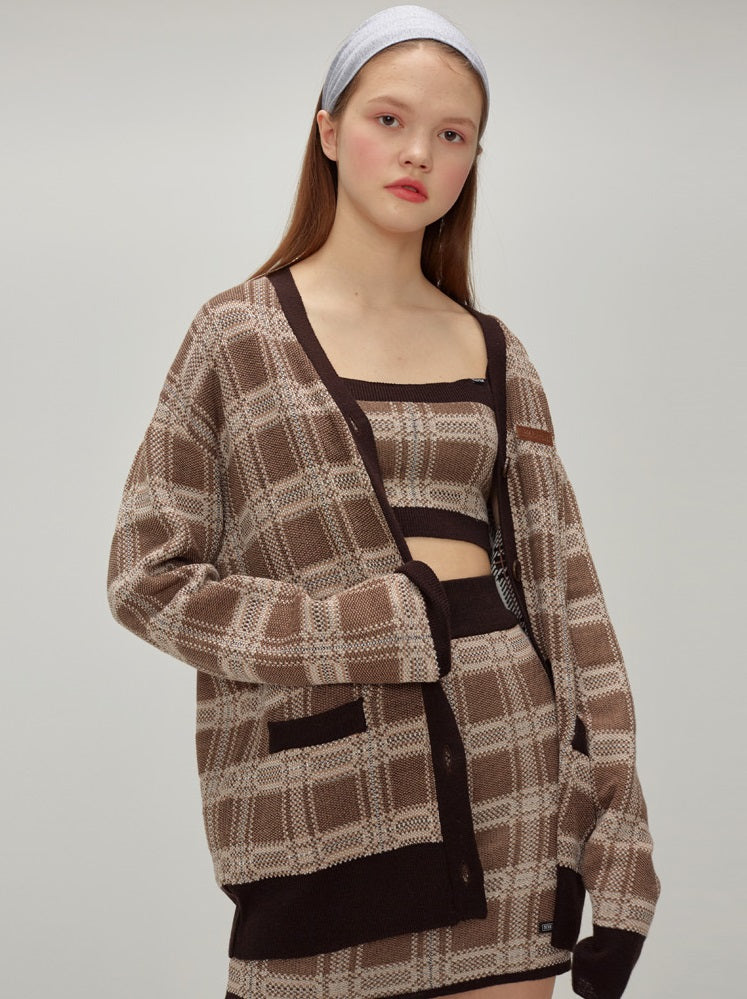 Sculptor - Multi Check Cardigan