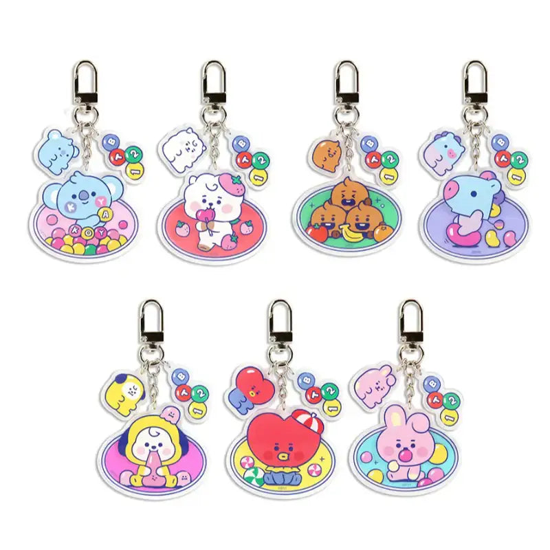 Monopoly x BT21 - Baby Acrylic Key Ring - Jelly Candy - Monopoly - Keyring - Harumio
