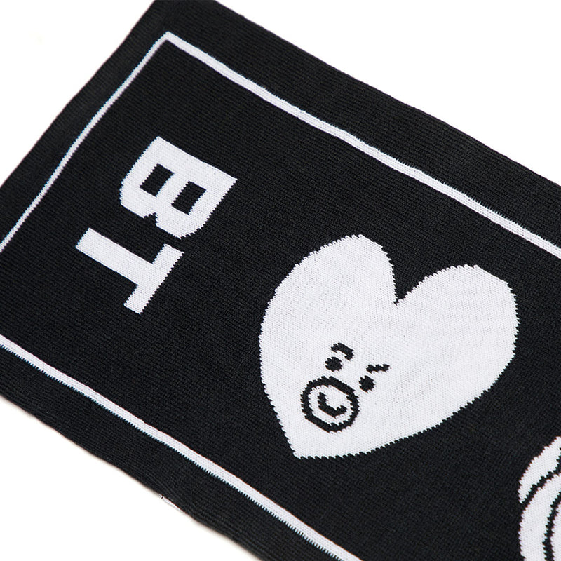 BT21 - Slogan Knit Scarf