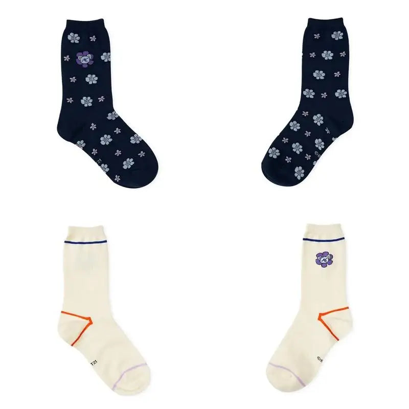 BT21 - Flower Collection - Hollow Socks Set - 2 Packs - BT21 - Socks - Harumio
