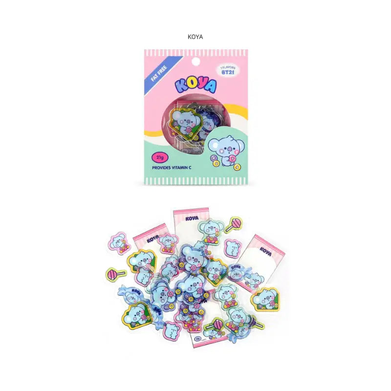BT21 x Monopoly - Baby Flake Sticker Pack JELLY CANDY - BT21 x Monopoly - Stationary - Harumio