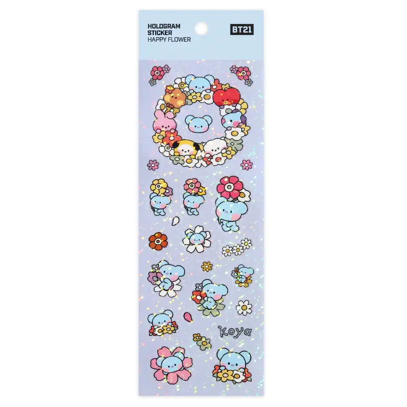 Monopoly x BT21 - Minini Hologram Sticker - Happy Flower - Monopoly - Hologram Sticker - Harumio