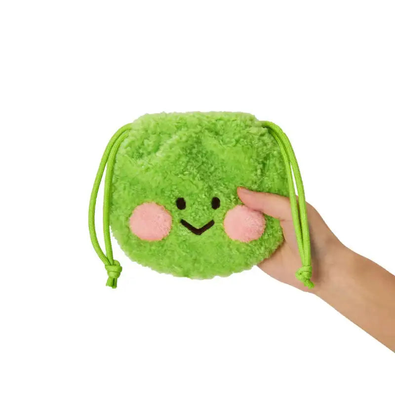 Line Friends - Lenini Boucle Drawstring Pouch Bag - Line Friends - Pouch - Harumio