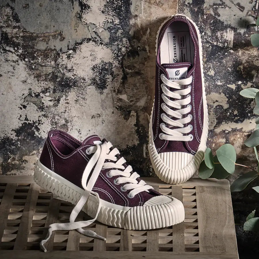 EXCELSIOR BOLT Low-Top 195 - Cherry Maroon - EXCELSIOR - Sneakers - Harumio