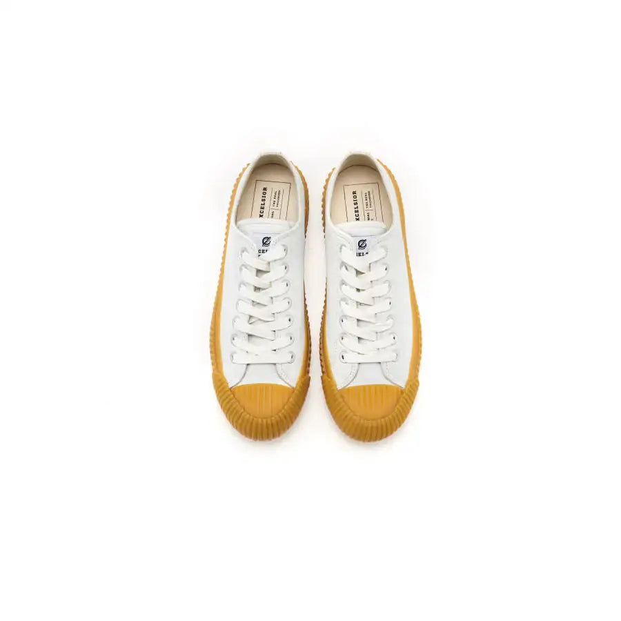 EXCELSIOR BOLT Low-Top Goat Leather - White/Gum - EXCELSIOR - Sneakers - Harumio