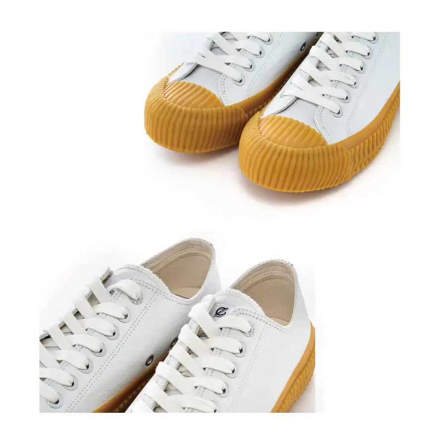 EXCELSIOR BOLT Low-Top Goat Leather - White/Gum - EXCELSIOR - Sneakers - Harumio