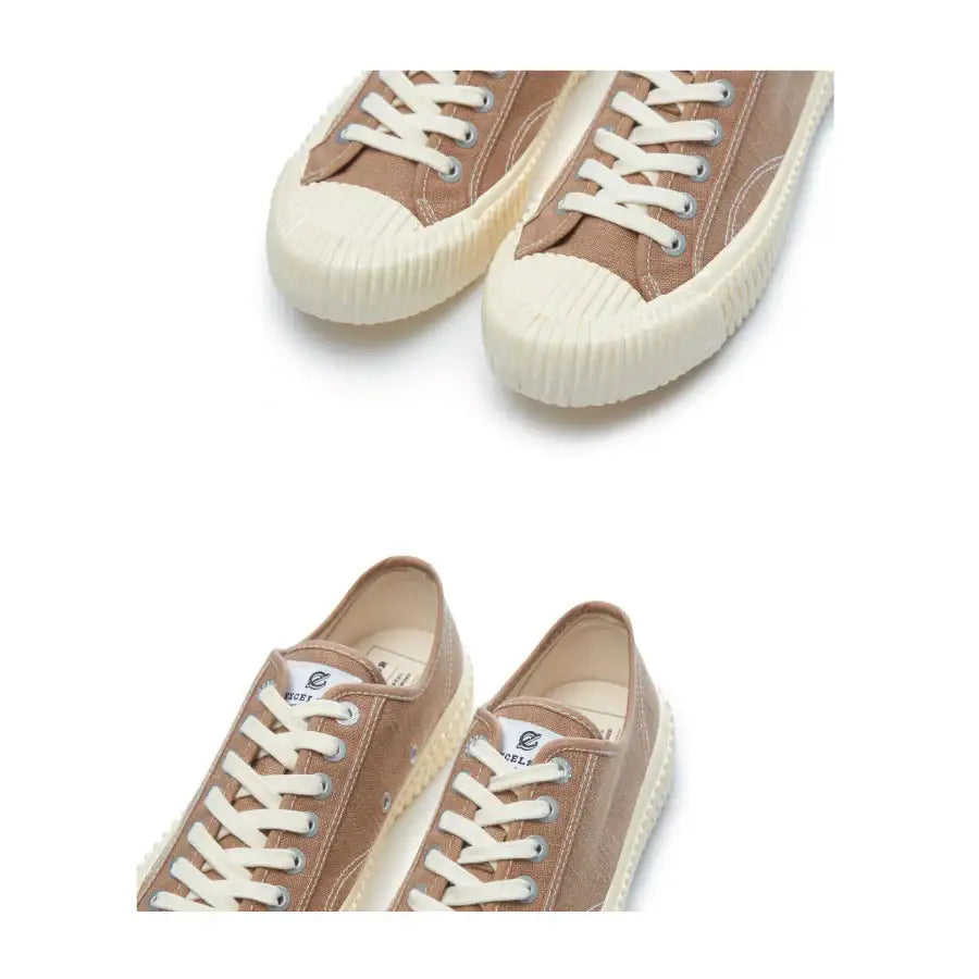 EXCELSIOR BOLT Low-Top Linen - Brown - EXCELSIOR - Sneakers - Harumio