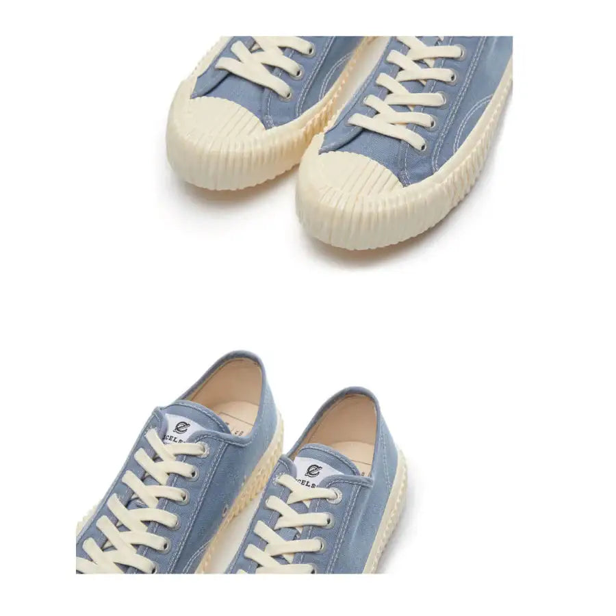 EXCELSIOR BOLT Low-Top Linen - Foggy Blue - EXCELSIOR - Sneakers - Harumio