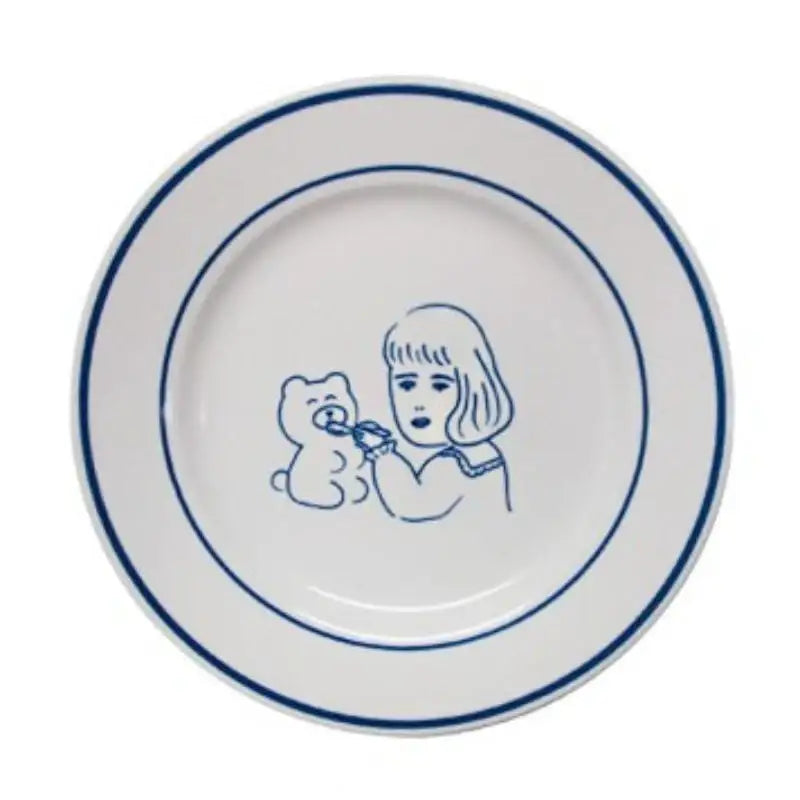 1537 - Teddy and Lucy Plate - 1537 - Plates - Harumio