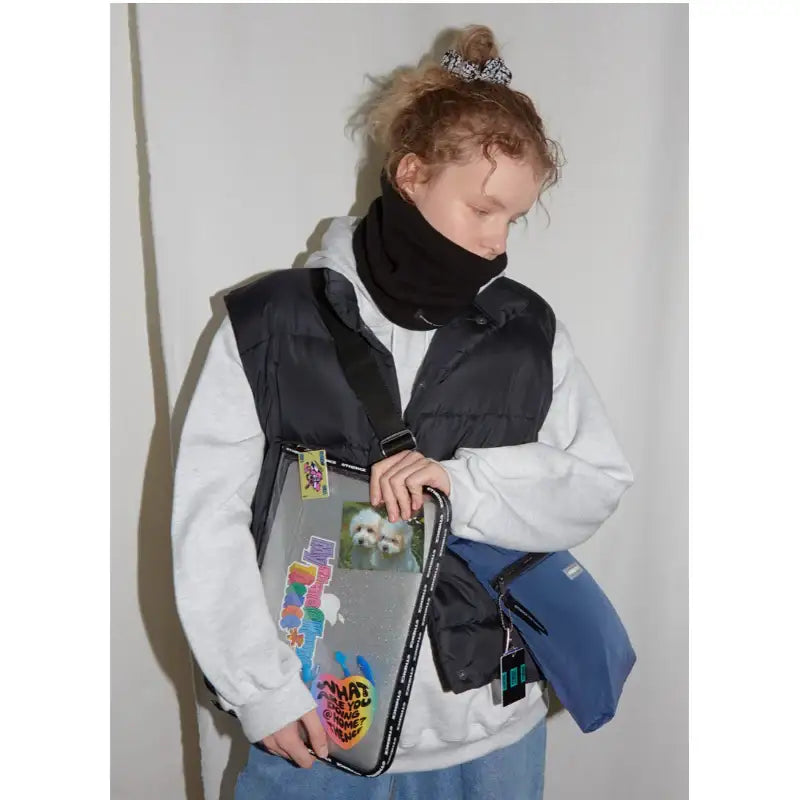 THENCE - Wacky Wise Life Glitter Clear Sewing Multi Case - THENCE - Pouches - Harumio
