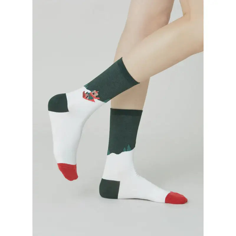Dinotaeng - Hatty's Sleigh ride Single Socks - Dinotaeng - Socks - Harumio