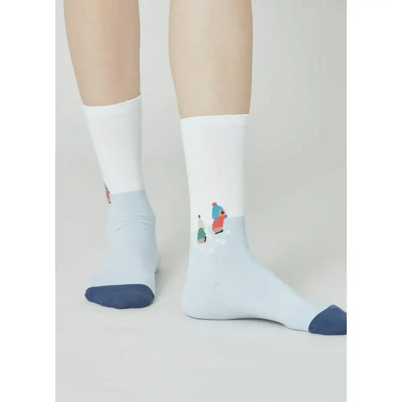 Dinotaeng - Marshville Snow Fight Single Socks - Dinotaeng - Socks - Harumio