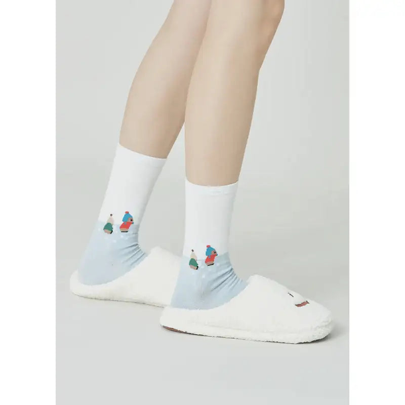 Dinotaeng - Marshville Snow Fight Single Socks - Dinotaeng - Socks - Harumio