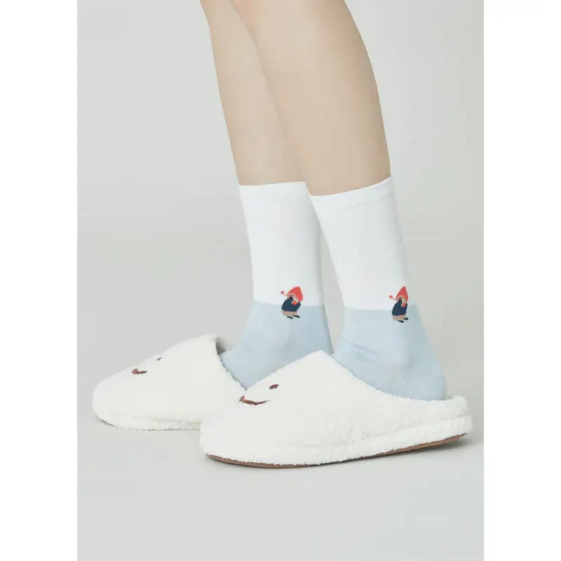 Dinotaeng - Marshville Snow Fight Single Socks - Dinotaeng - Socks - Harumio