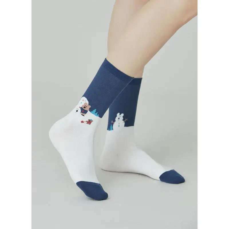 Dinotaeng - Snowman! Single Socks - Dinotaeng - Socks - Harumio