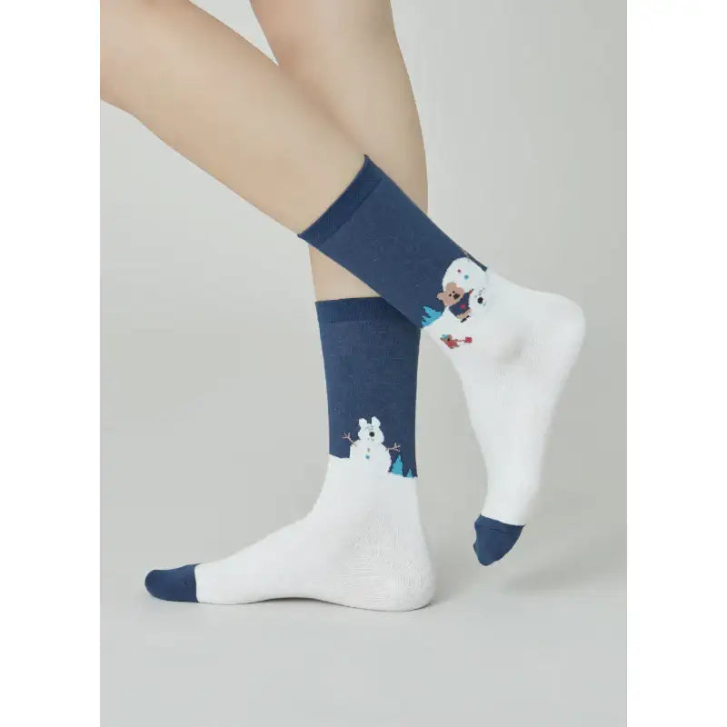 Dinotaeng - Snowman! Single Socks - Dinotaeng - Socks - Harumio