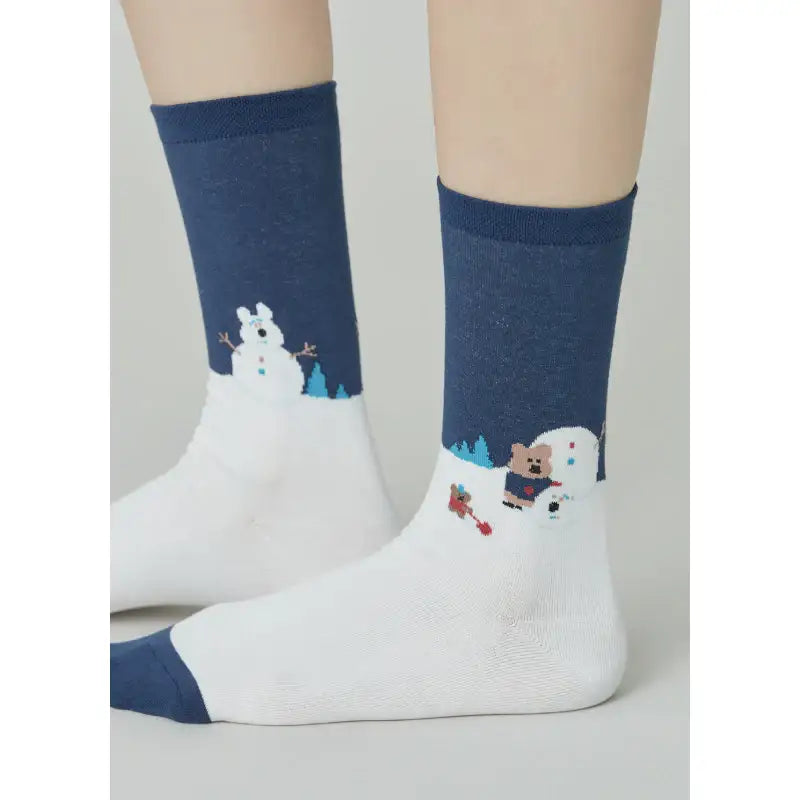 Dinotaeng - Snowman! Single Socks - Dinotaeng - Socks - Harumio