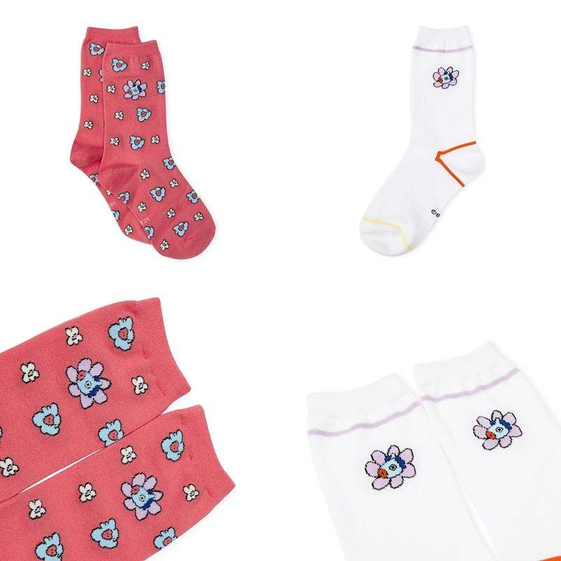 BT21 - Flower Collection - Hollow Socks Set - 2 Packs - BT21 - Socks - Harumio