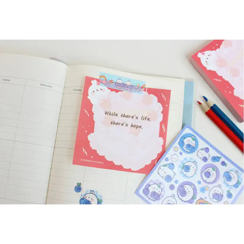 Molang - Rice Cake Memo Pad - Molang - Memo Pads - Harumio