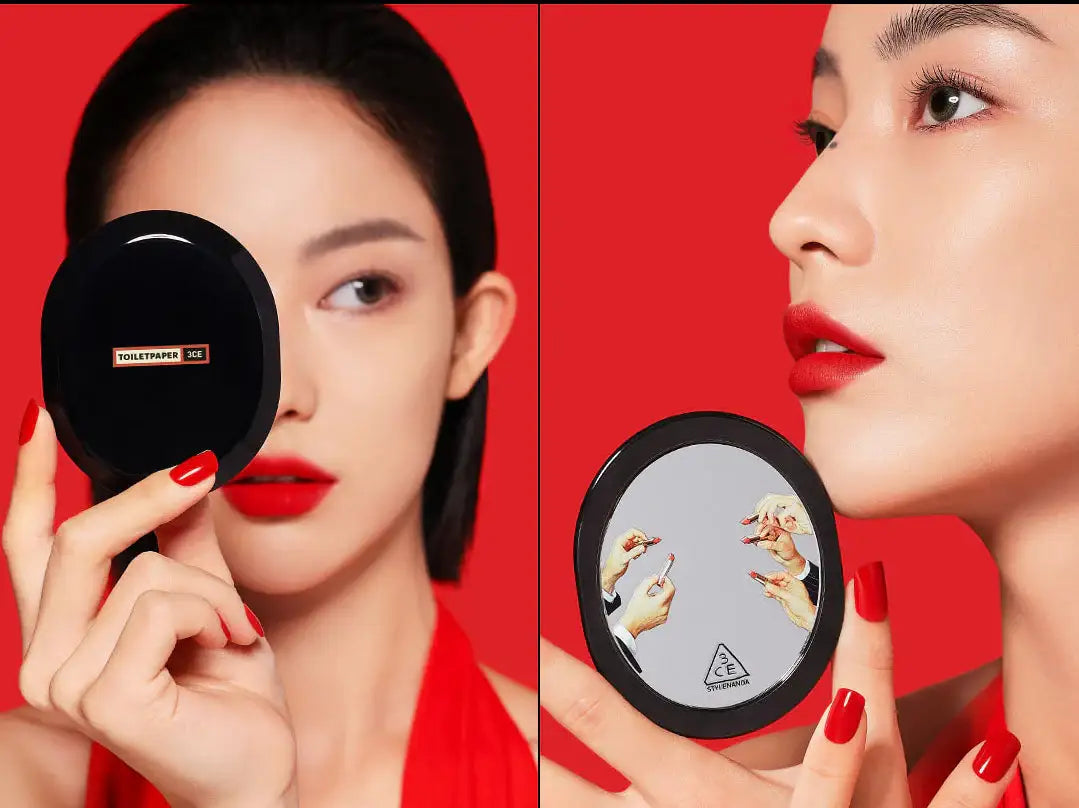 3CE x TOILETPAPER - Oval Hand Mirror - 3CE - Mirrors - Harumio