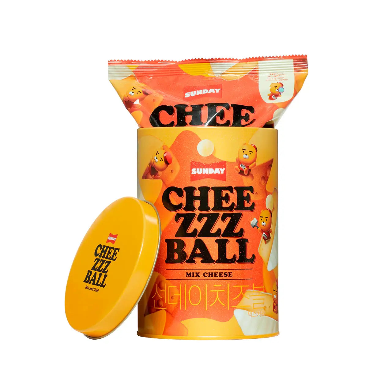 Kakao Friends - Ryan Sunday Cheezzz Ball (Tin Set) - Kakao Friends - Food - Harumio