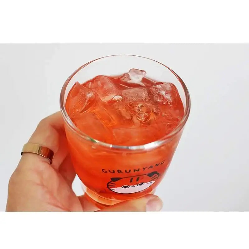Molang - Gurunyan Face Double Glass Cup - Molang - Glass Cup - Harumio