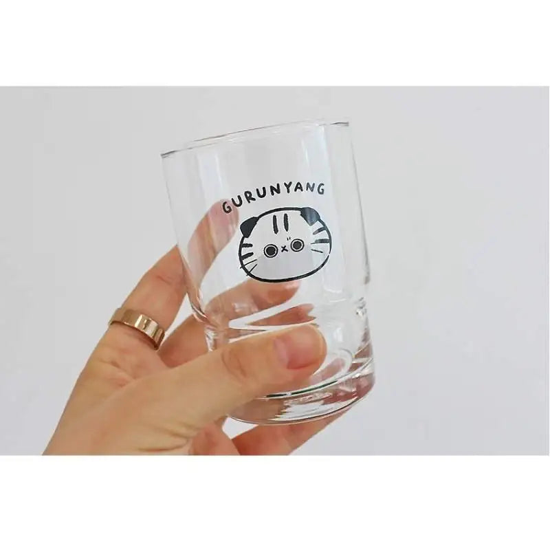 Molang - Gurunyan Face Double Glass Cup - Molang - Glass Cup - Harumio