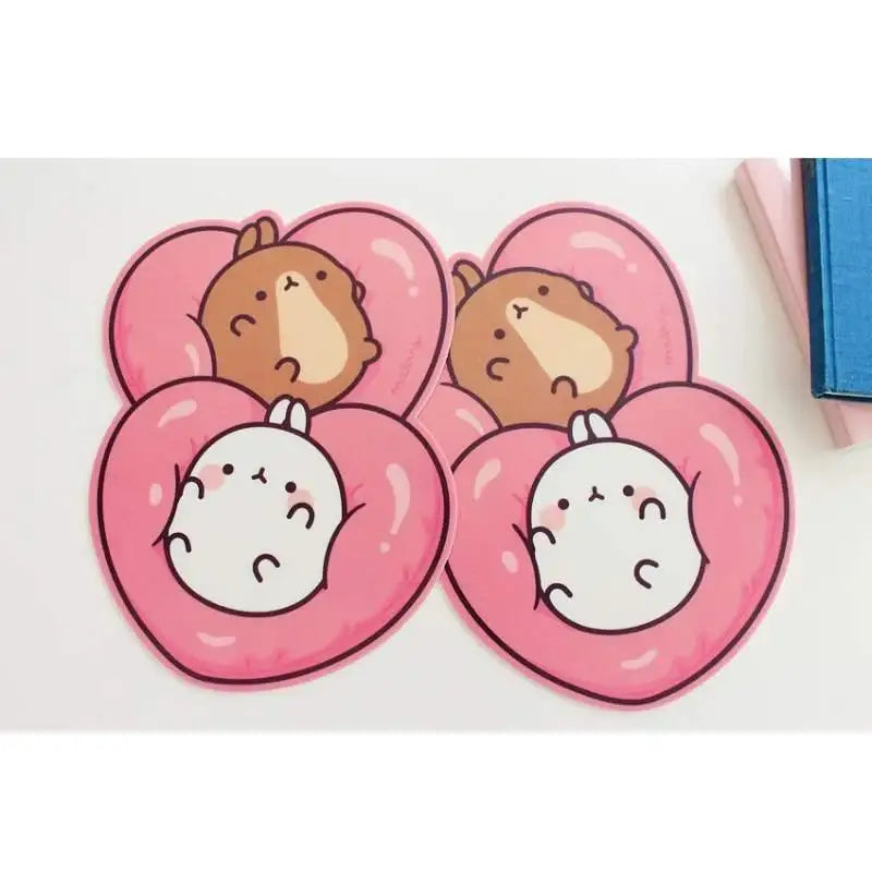 Molang - Heart Cushion Mouse Pad - Molang - Mouse Pads - Harumio