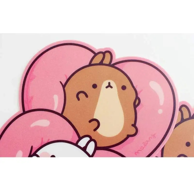 Molang - Heart Cushion Mouse Pad - Molang - Mouse Pads - Harumio
