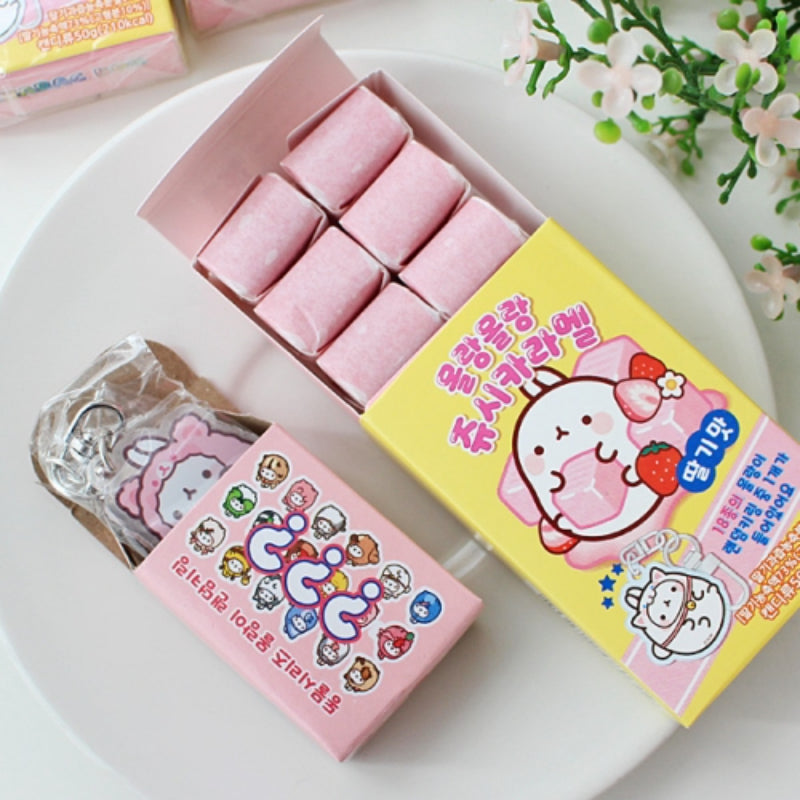 Molang - Juicy Caramel Strawberry Flavor With Keyring