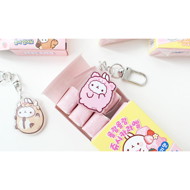 Molang - Juicy Caramel Strawberry Flavor With Keyring