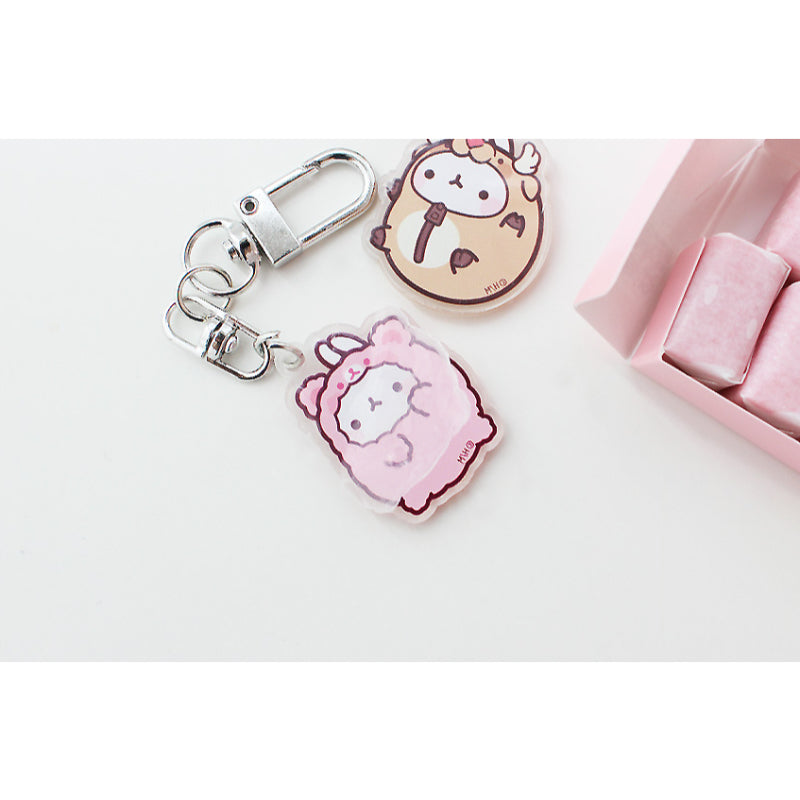 Molang - Juicy Caramel Strawberry Flavor With Keyring