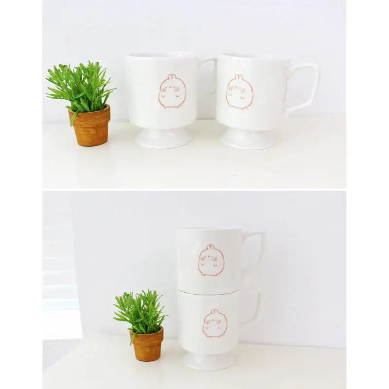 Molang - Beige Crayon Mug - Molang - Mug - Harumio